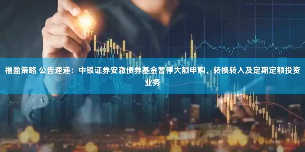 福盈策略 公告速递：中银证券安澈债券基金暂停大额申购、转换转入及定期定额投资业务