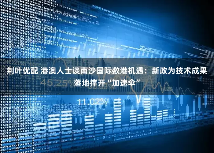 荆叶优配 港澳人士谈南沙国际数港机遇：新政为技术成果落地撑开“加速伞”