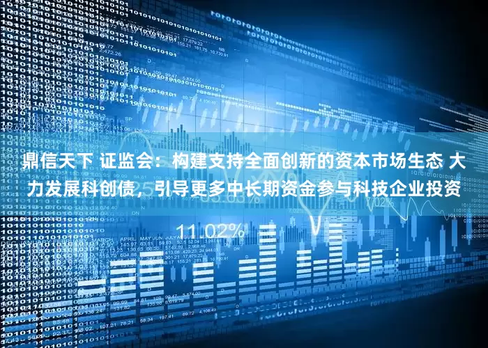 鼎信天下 证监会：构建支持全面创新的资本市场生态 大力发展科创债，引导更多中长期资金参与科技企业投资