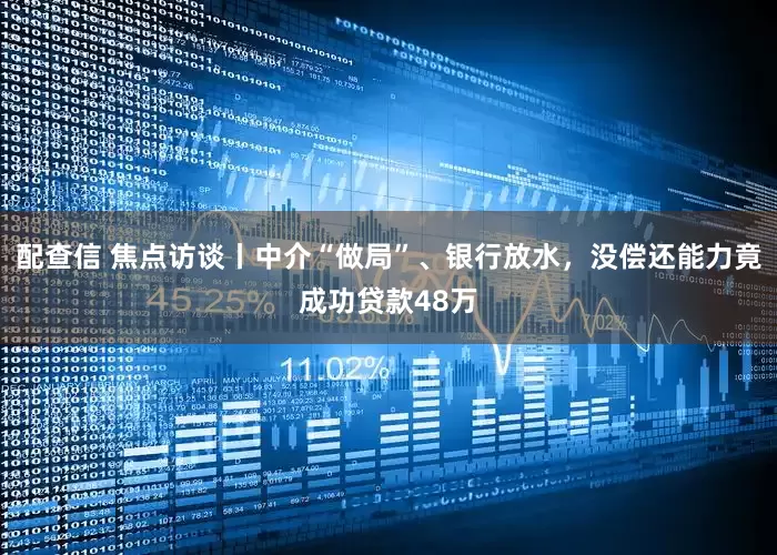 配查信 焦点访谈丨中介“做局”、银行放水，没偿还能力竟成功贷款48万